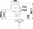 BLANCO 525125 Tap CANDOR-S solid stainless steel brushed non-pressure