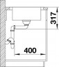 BLANCO 524254 Sink DINAS XL 6 S brushed stainless steel without eccentric