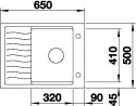 BLANCO 524828 Sink ELON 45 S white SILGRANIT® PuraDur®