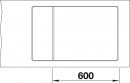 BLANCO 524857 Countertop sink ELON XL 6 SF white SILGRANIT® with eccentric
