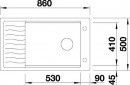 BLANCO 524867 Sink ELON XL 8 With tartufo SILGRANIT® PuraDur®