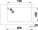 BLANCO 524272 Built-in/flush sink ETAGON 700-IF silk gloss stainless steel