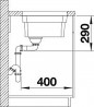 BLANCO 524270 Sink ETAGON 700-U silk gloss stainl.steel without eccentric InFino