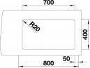 BLANCO 525167 Sink ETAGON 700-U anthracite without eccentric Silgranit InFino