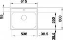 BLANCO 525108 Sink LEMIS 6-IF brushed stainless steel without eccentric