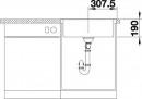 BLANCO 525109 Sink LEMIS 6-IF brushed stainless steel with eccentric