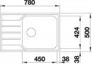BLANCO 525111 Sink LEMIS XL 6 S-IF Compact brushed stainless steel