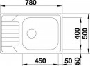 BLANCO 525120 Sink DINAS XL 6 S Compact brushed stainless steel with eccentric