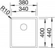 BLANCO 523388 BLANCO CLARON 340-IF DX Durinox® stainless steel sink