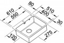 BLANCO 523393 Sink BLANCO CLARON 500-IF/A DX stainless steel Durinox®