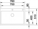 BLANCO 523394 Sink BLANCO CLARON 700-IF/A DX stainless steel Durinox®