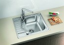 BLANCO 525123 Sink DINAS 45 S MINI brushed stainless steel with eccentric