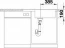 BLANCO 525121 Sink DINAS XL 6 S Compact brushed stainl. steel without eccentric