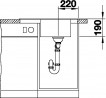 BLANCO 524821 Sink ELON 45 With tartufo SILGRANIT® PuraDur®