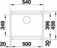 BLANCO 525155 Sink ETAGON 500-U black InFino manual PuraPlus®