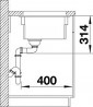 BLANCO 525155 Sink ETAGON 500-U black InFino manual PuraPlus®