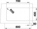 BLANCO 524270 Sink ETAGON 700-U silk gloss stainl.steel without eccentric InFino