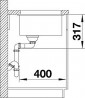 BLANCO 525167 Sink ETAGON 700-U anthracite without eccentric Silgranit InFino