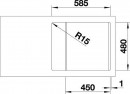 BLANCO 525114 Sink LEMIS 45 S-IF Mini brushed stainless steel with eccentric
