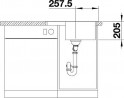 BLANCO 525114 Sink LEMIS 45 S-IF Mini brushed stainless steel with eccentric