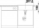 BLANCO 524732 Sink PALONA glossy magnolia InFino with PuraPlus® handle