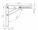 Folding bracket 200mm white