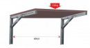 Folding bracket 400mm satin