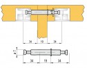 Cam screw-in dowel  to eccentric double TE12 diameter 7mm