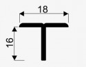 SEVROLL 00706 connecting rail "T" 3m silver