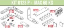 SISCO fittings set for interior doors thickness 30mm 123P