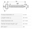 SPAX screw 5x30 countersunk head TXS,W,4C MH