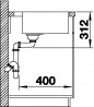 BLANCO 524112 Sink Subline 500-IF/A white InFino with Silgranit PuraDur handle