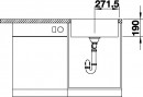 BLANCO 524112 Sink Subline 500-IF/A white InFino with Silgranit PuraDur handle