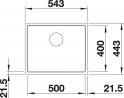 BLANCO 524110 Sink Subline 500-IF white InFino manual Silgranit PuraDur