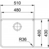FRANKE Sink ANX 110-48 510 x 430mm stainless steel