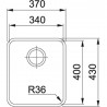 FRANKE Sink ANX 110-34 370 x 430mm stainless steel