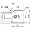 FRANKE Sink UBG 611-86 860 x 500mm onyx