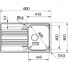 FRANKE Sink SRX 611-86/2P 860 x 500mm drain right
