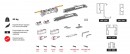 TERNO Magic2 Frame set for frame doors 80kg 1100/2200 silver brushed