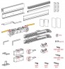 TERNO Magic2/1100/V/10 fittings set for glass doors 80kg