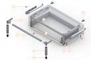 BLUM Z95.4100 set Space Step 410mm, Orion grey