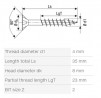 SPAX screw 4x35/23 countersunk head PZ, W, 4C MH, partial thread