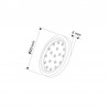 LED spotlight Orbit 1,5W, 12V, 16 LED, alu warm white