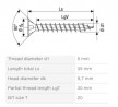 SPAX screw 5x35 countersunk head TXS,W,4C MH