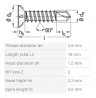SPAX screw FEX-A 3.9x16 countersunk head PZ,W A3J,4C MH