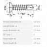 SPAX screw FEX-A 3.9x19 countersunk head PZ,W A3J,4C MH