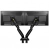 Tabletop holder for two monitops