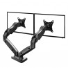 Tabletop holder for two monitops