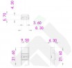 StrongLumio connector for 2 LED strips 8 mm clip-on