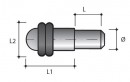 Shelf support for glass MV05-5/8 nickel transparent